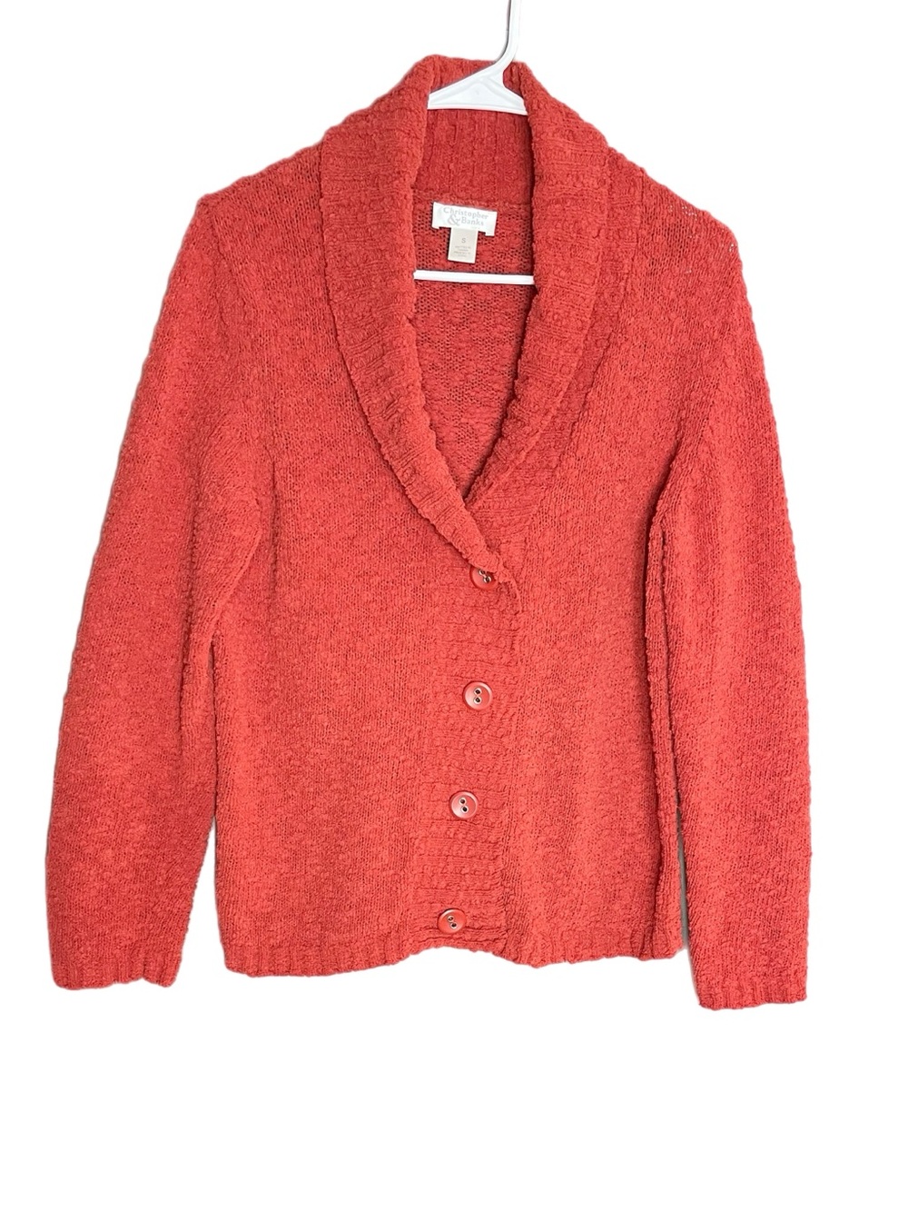 Christopher & Banks Shawl Neck Button Up Cardigan Sweater Size Small